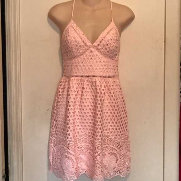 Abercrombie & Fitch Peach Crochet Dress XS Sz 0-00 - Picture 1 of 12